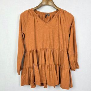 Varsona Tiered Peplum Top Medium